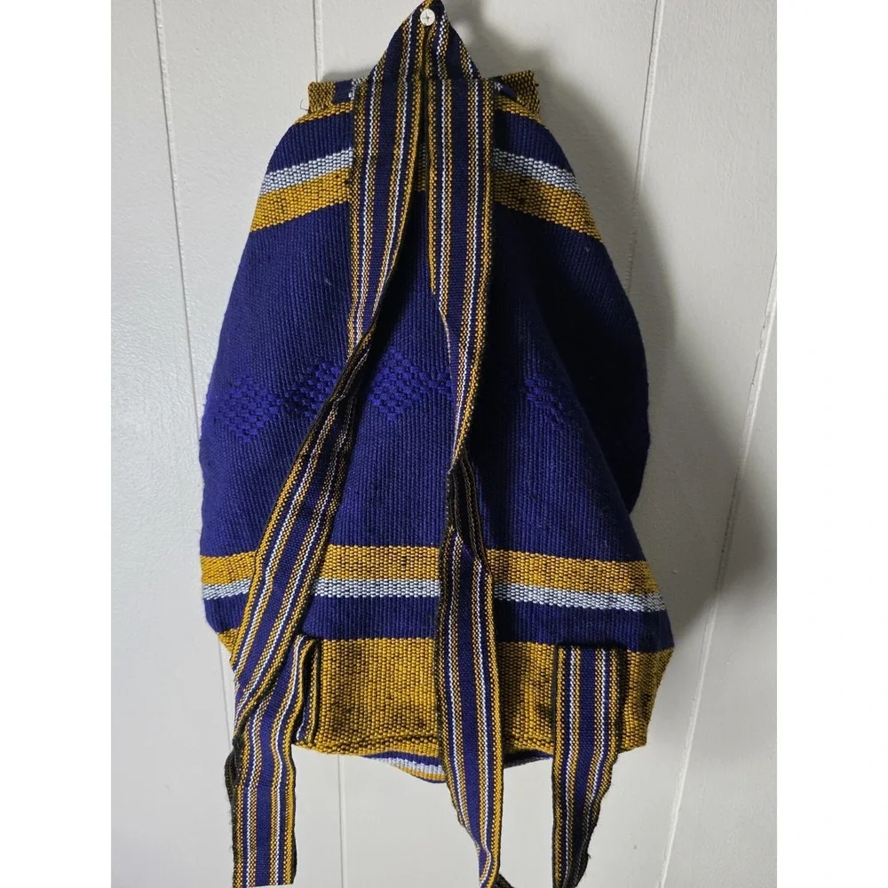 LSU Tigers Woven Drawstring Backpack Purple Gold College Team Bag